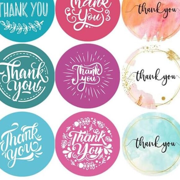 Thank You Stickers💜3000 Sticker Bundle - 6 Rolls - Small  Business - Picture 10 of 10
